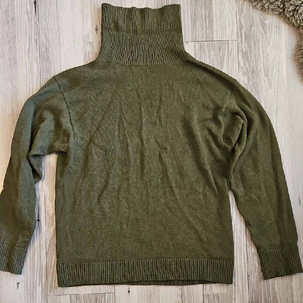 OZMA Maya Turtleneck, Alpaca Wool, Forest